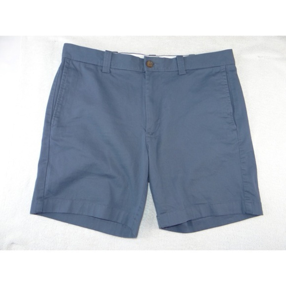 J.Crew Mens 6.5 In Inseam Chino Shorts Blue‎ Size 33 Cotton Casual Flat Front